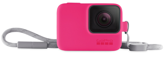 GoPro HERO7/HERO6/HERO5 Sleeve + Lanyard / Electric Pink