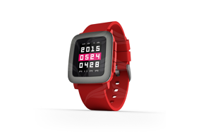 Pebble Time Red / elegancki zegarek