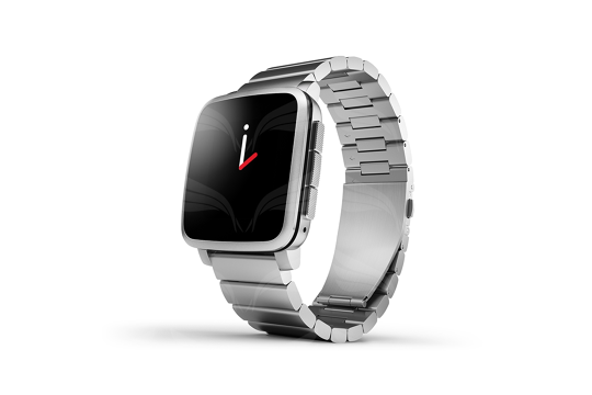 Pebble Time Steel Silver Stainless / išmanusis laikrodis